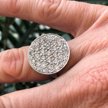 Bespoke Feature: 18ct White Gold Diamond Pave Ring
