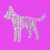 Belgian Malinois Pup Silver on Hot Pink