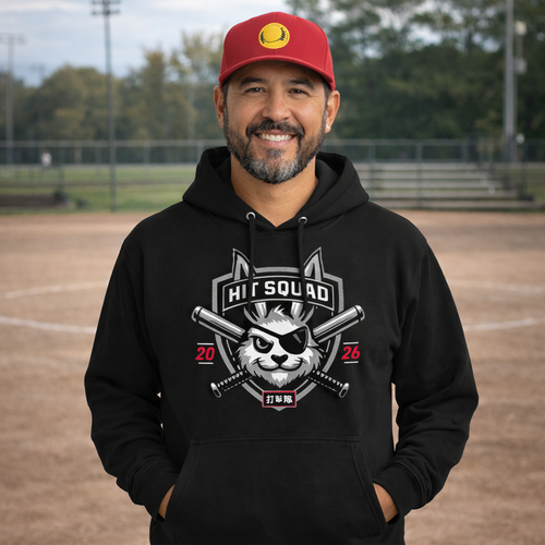 Hit Squad Adult Cotton Black Hoodie - $35.00