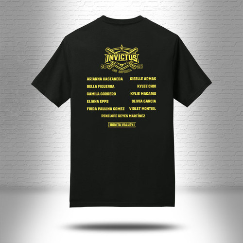 Invictus 10u Adult Black Shirt - $20.00