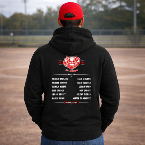 Rebels 10u Adult Cotton Black Hoodie - $35.00