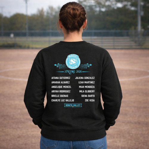 Magic 8u Adult Crewneck Black Sweater - $30.00