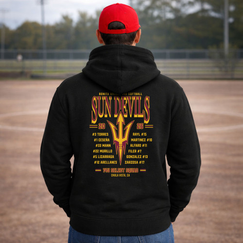 Sun Devils 14u Adult Cotton Black Hoodie - $35.00