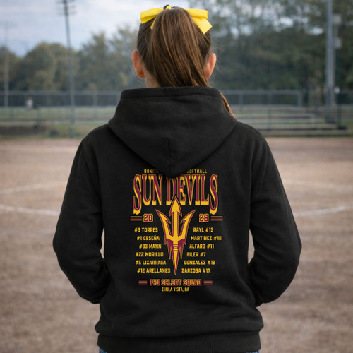 Sun Devils 14u Youth Cotton Black Hoodie - $35.00