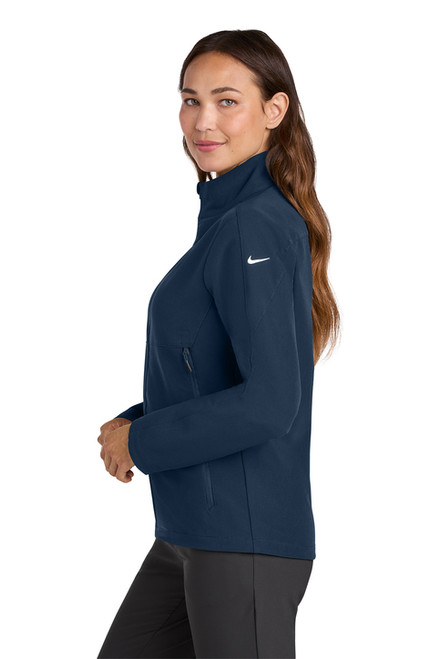 Nike Women’s Full-Zip Soft Shell Jacket Navy Side