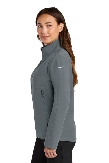 Nike Women’s Full-Zip Soft Shell Jacket Dark Grey Side