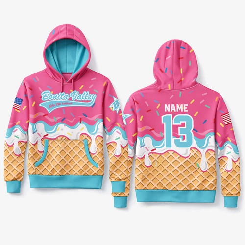 BV Ice Cream BERRY Performance Hoodie