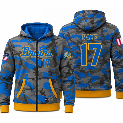 Bruins 12u Camo Dri Fit Zip Hoodie