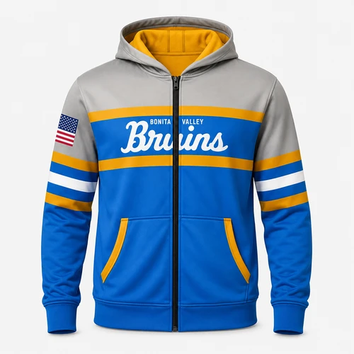 Bruins 12u Stripe Dri Fit Zip Hoodie