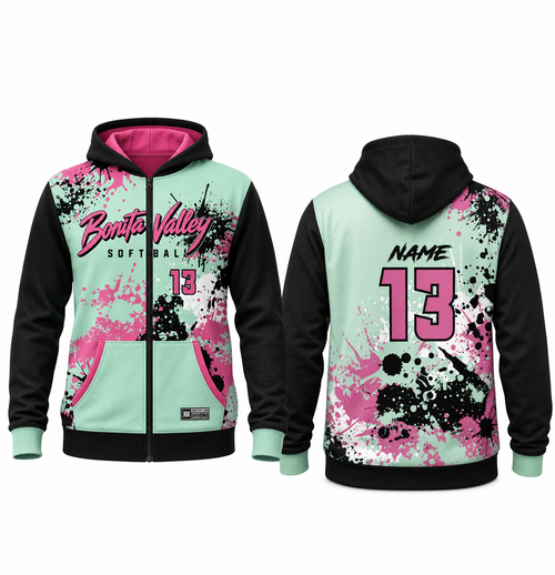 BV Splat Mint Performance Zip Hoodie
