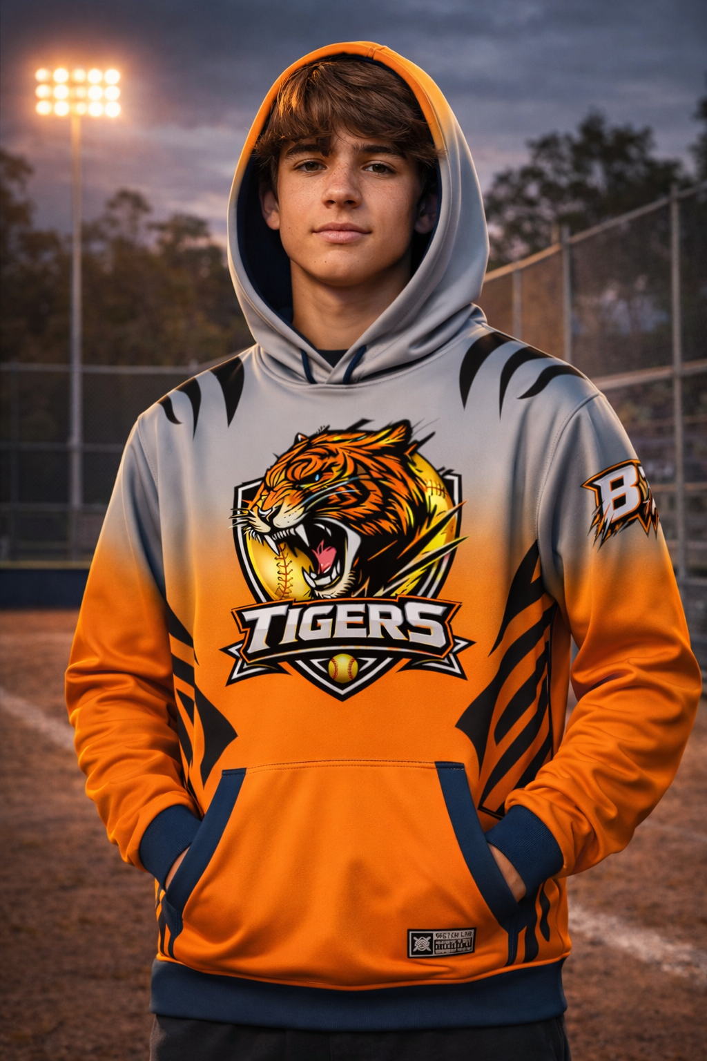 Sublimated dri-fit hoodie example