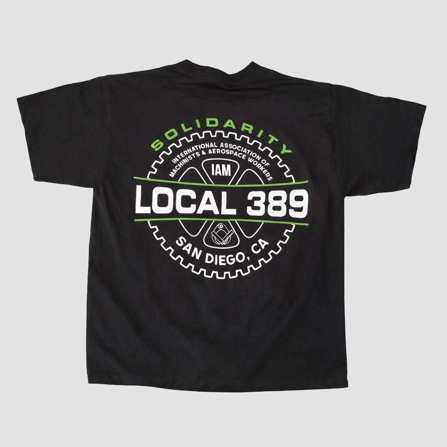Union screen printed shirts San Diego Local 389