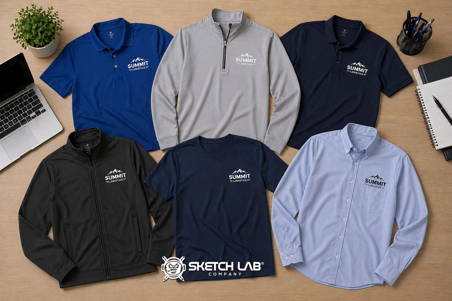 Custom branded apparel examples