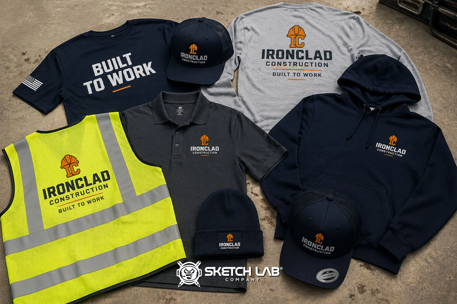 Custom screen printing for construction companies
