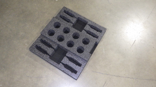 Custom 2U Foam Insert for 8-Pack Shure PSM 1000 Beltpacks with Individual Compartments for In-Ear Personal Monitors