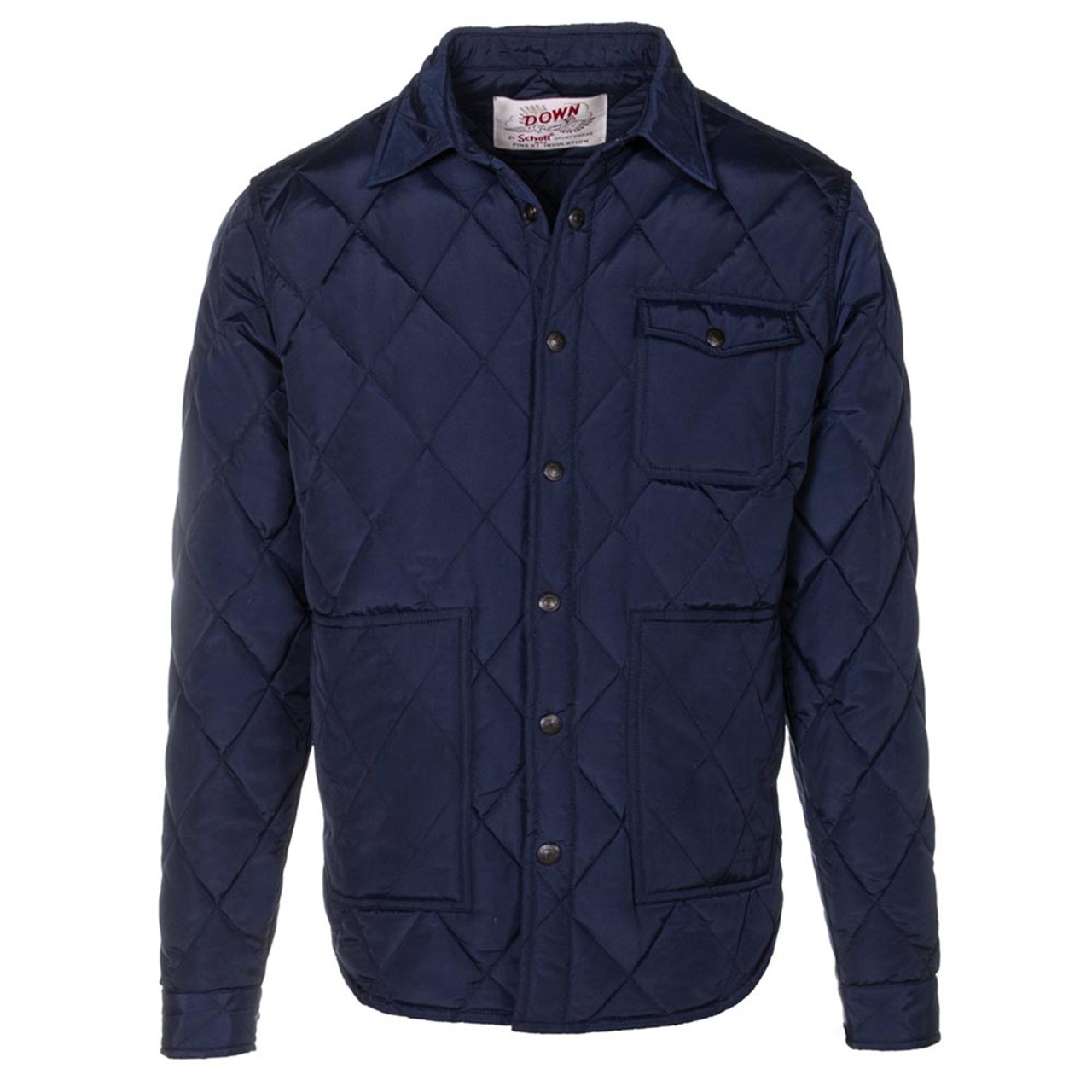 Down Filled Quilted Shirt Jacket