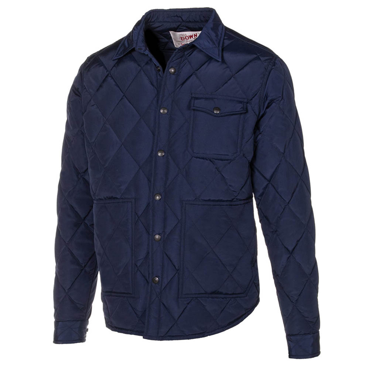 Down Filled Quilted Shirt Jacket