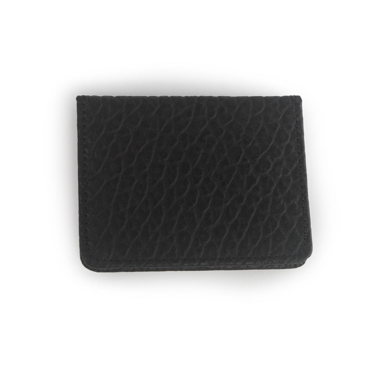 ASHLIN Bi-fold Ticket Wallet – Midnight Black Tuscany Cowhide, Slim Passport & Card Holder