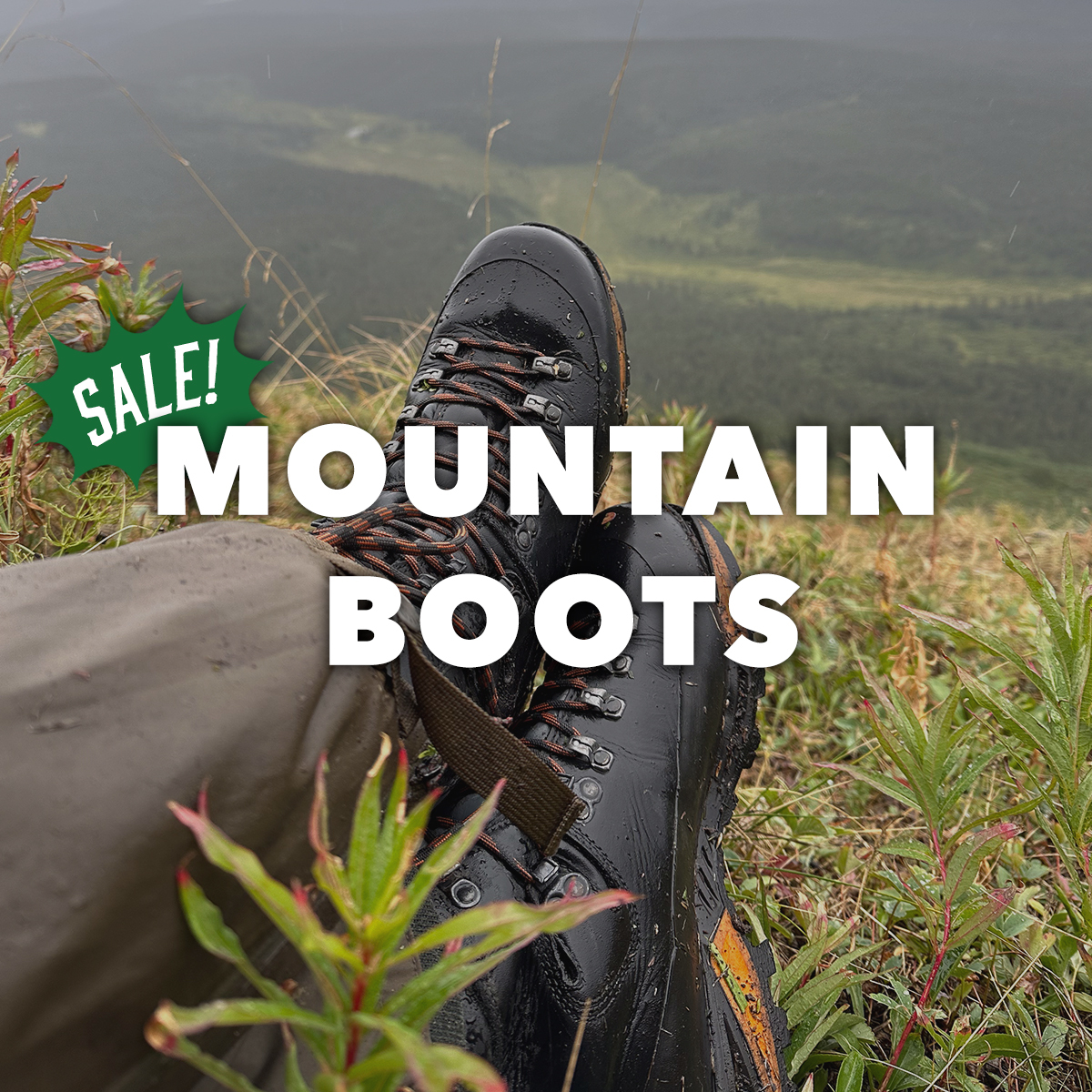 Schnee Mountain Hunting Boots, crafted with high-quality leather, Vibram™ outsoles, and Sympatex™ waterproof membranes for durability, traction, and warmth in rugged outdoor conditions.