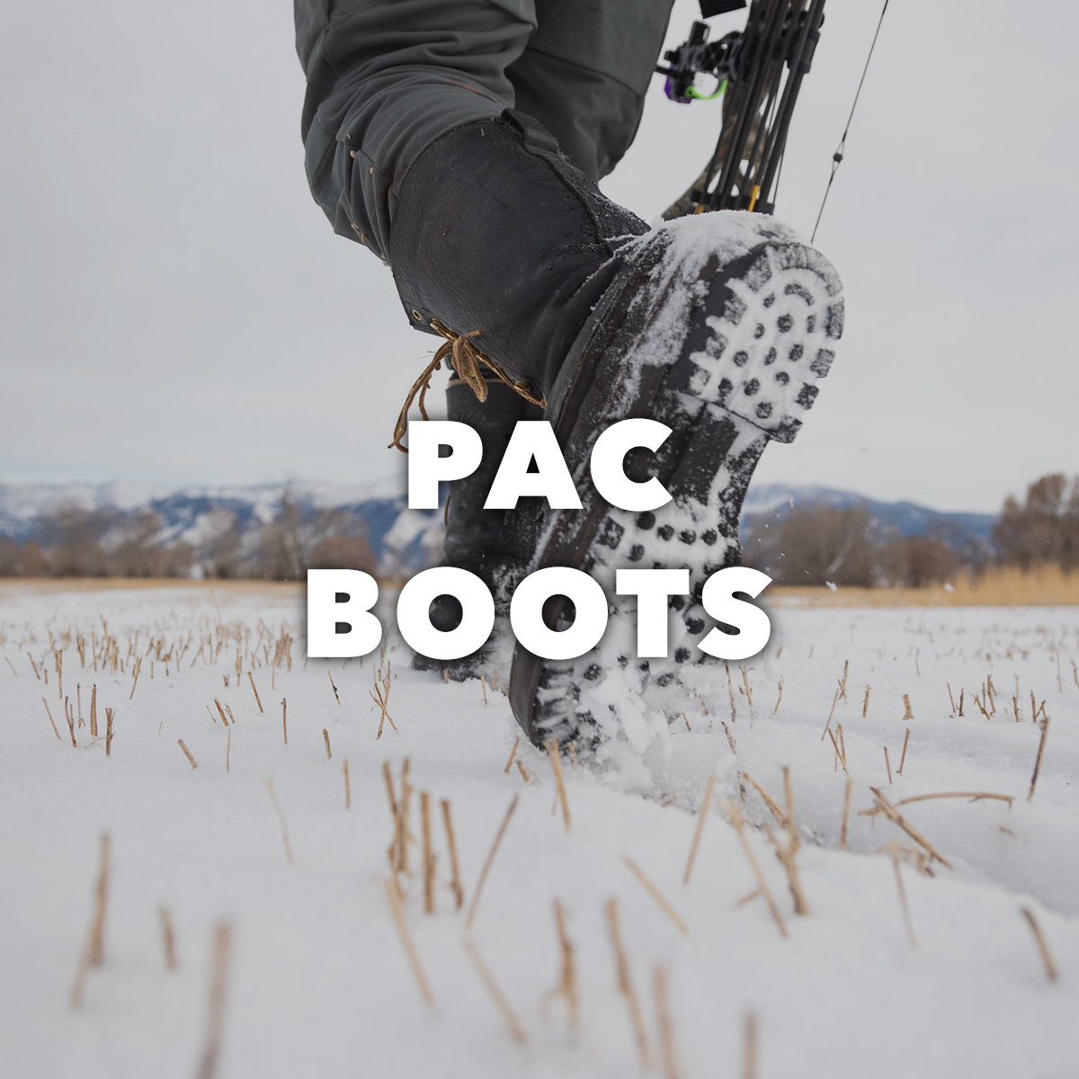 Schnee Legendary Pac Boots, handcrafted with leather, brass, nylon, and Thinsulate™ insulation for warmth, durability, and traction in extreme winter conditions.