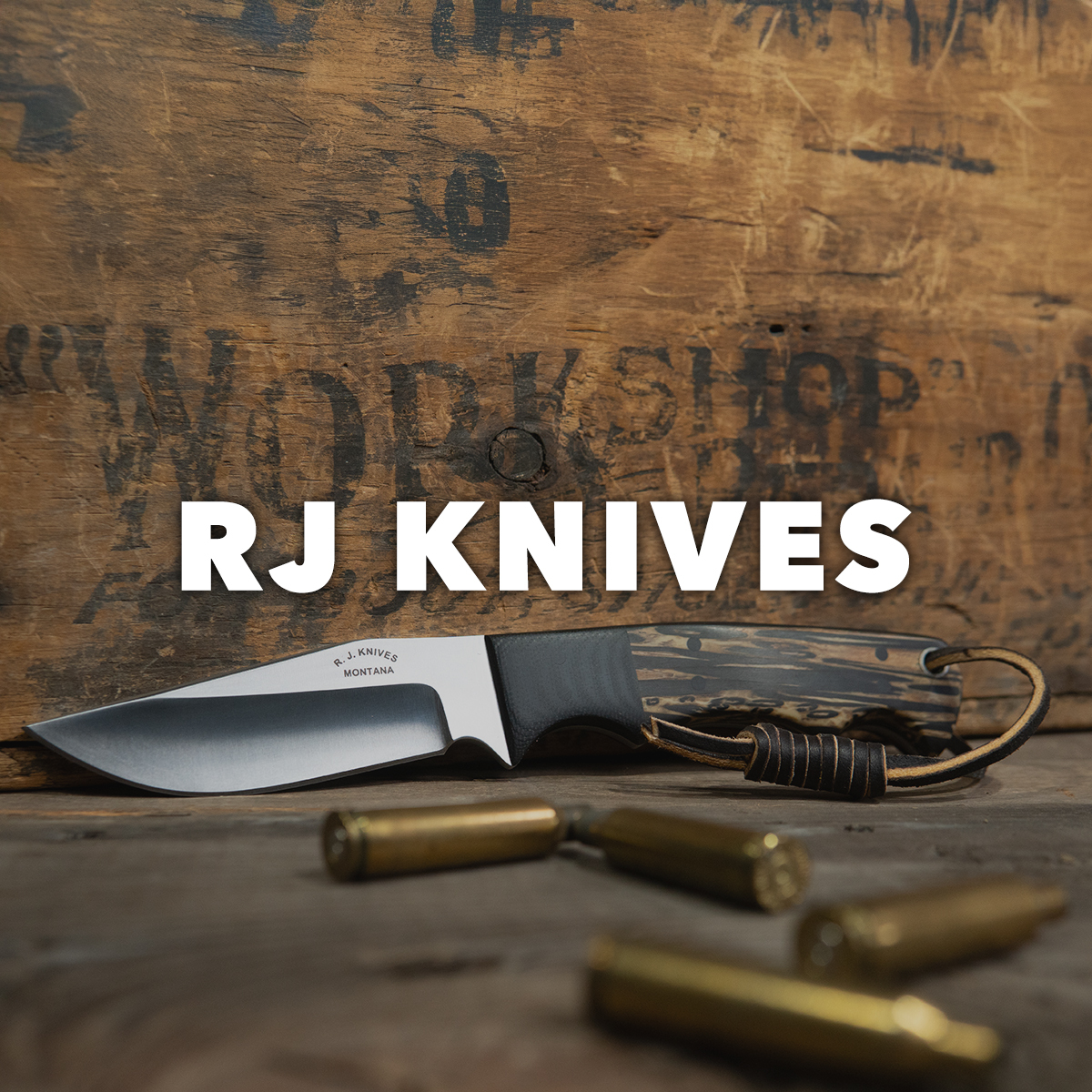 Montana made, custom RJ Knives, crafted from high-carbon steel and stainless steel for sharpness, durability, and ergonomic comfort.