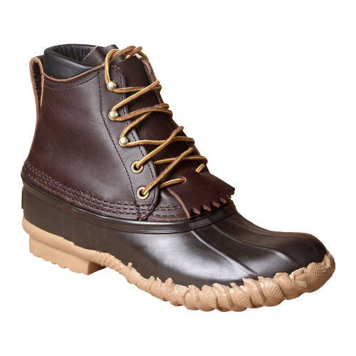 Schnee\'s Duck Boots Shoes Mens Size 7 W 8.5 Brown Leather Rubber Bozeman Montana Schnee Traveler TT Boot | Versatile Tire Tread Footwear main image 4