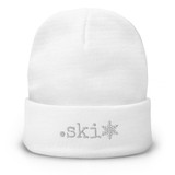 ".ski" Snowflake Limited Edition Embroidered Beanie by .typo grafic