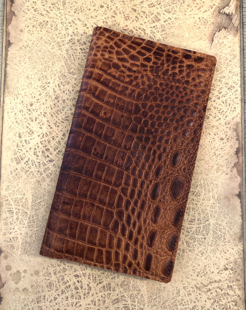 Leather Planner - Embossed Rusty Croc