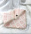 Child's Neckerchief Bib - pink and white print