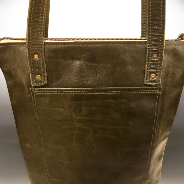 Green Leaf  Leather Bag