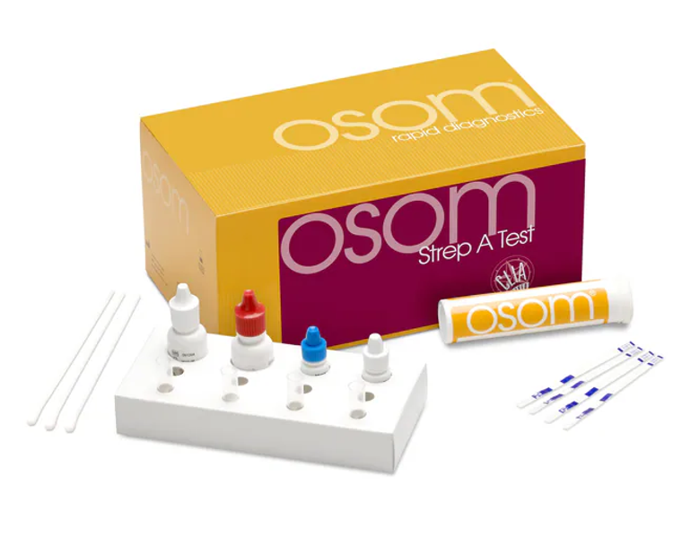 OSOM Strep A Dipstick Test Kit CLIA Waived 50 Tests 52/Kit