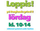 Loppis lördag på Berglunds gränd 2