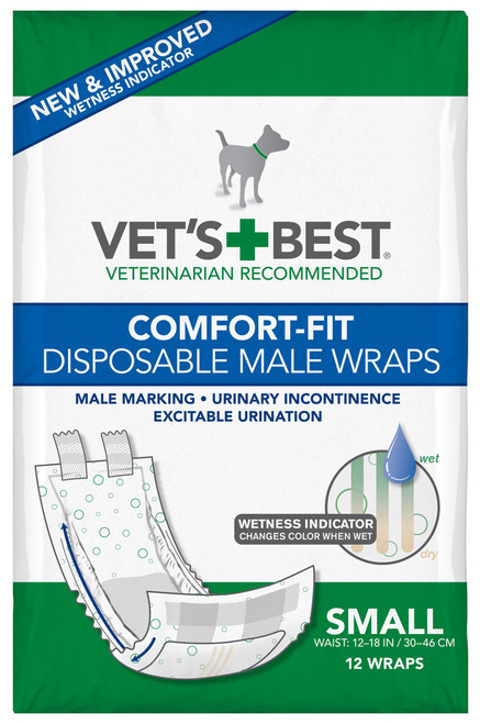 Comfort-Fit Disposable Male Wrap SM (12 Pack)