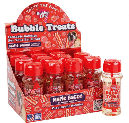 Bubble Lick Treat for Dogs - Maple and Bacon Flavors