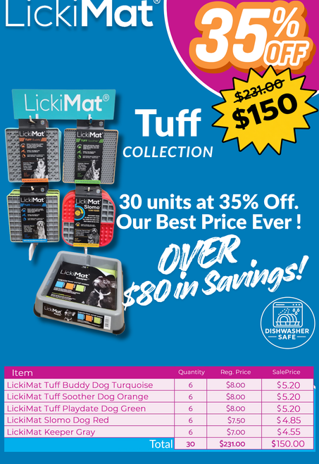 LickiMat Tuff Collection - 35% Off! - 30 Pieces