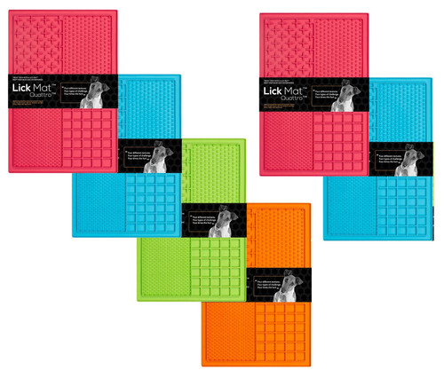 6 Free LickiMat Quattro with $100 order  Multi Pattern - No Hang Tag