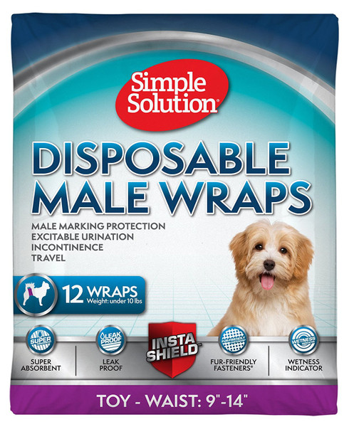 Simple Solution Disposable Male Dog Diaper Belly Band / Male Wrap