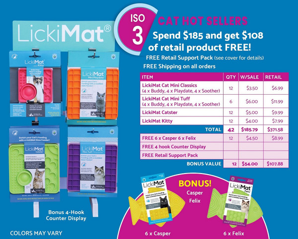 LickiMat Cat Hot Sellers - Limited Time Offer ISO - Includes $108 of free retail value products!