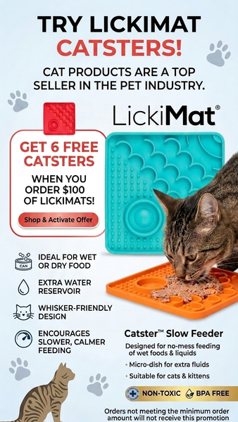 6 Catsters Free to Try!  with $100 LickiMat Purchase