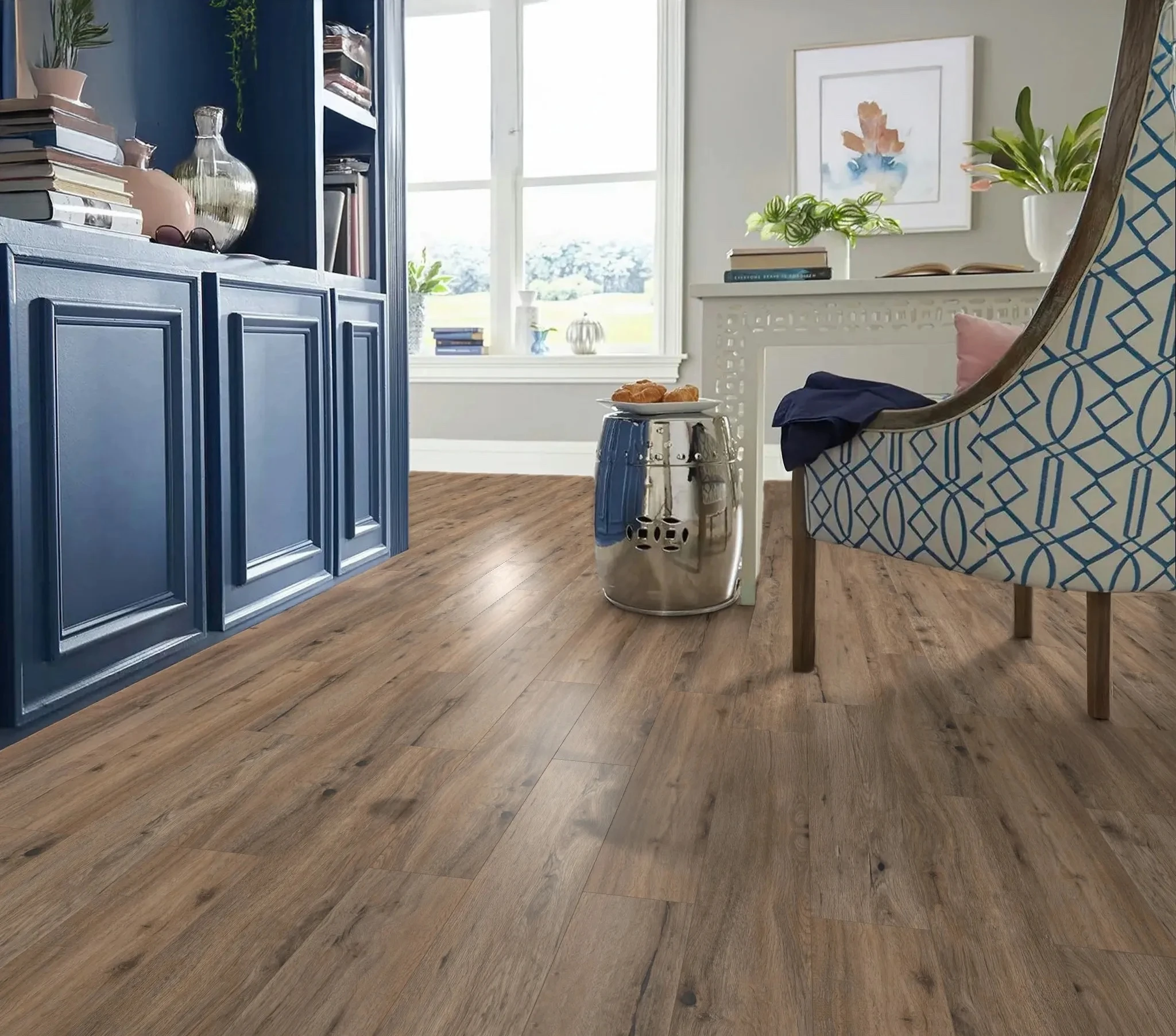 Room with NextGen Surfaces SPC plank flooring