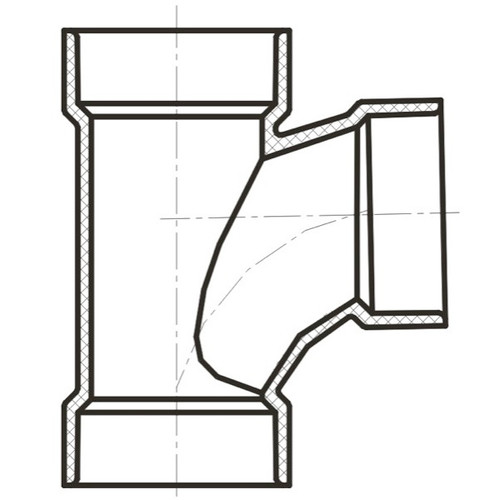 3" Sanitary Tee (ALL HUB)