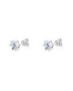 Aveline Solitaire Stud Earrings — Sterling Silver — 1 ct