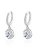 Seraphine Drop Huggie Earrings — Sterling Silver - 1 ct