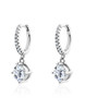 Radiance Pavé Drop Huggie Earrings — Sterling Silver - 1 ct