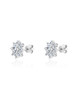 Dahlia Moissanite Stud Earrings — Sterling Silver