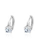 Elara Moissanite Huggie Earrings — Sterling Silver