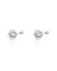 North Star Moissanite Stud Earrings — Sterling Silver – 1 ct