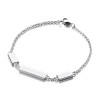 Bar Link Bracelet – Rhodium Plated Sterling Silver