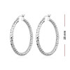 Diamond-Cut Hoop Earrings – Sterling Silver