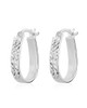Diamond-Cut Hoop Earrings – Sterling Silver
